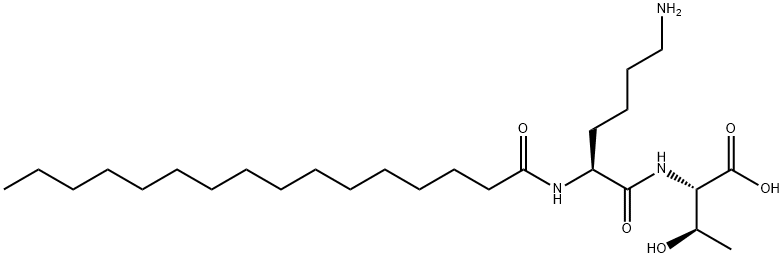 棕榈酰二肽-7的分子结构图