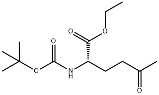 (S)-2-tert-butoxycarbonylamino-5-oxo-hexanoic acid ethyl ester Structure