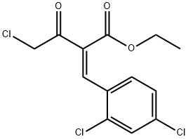 (2Z)-4-Chloro-2-[(2,4-dichlorophenyl)methylene]-3-oxo-butanoic acid ethyl ester 结构式