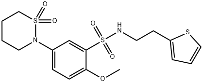 919971-46-3 5-(1,1-dioxido-1,2-thiazinan-2-yl)-2-methoxy-N-[2-(2-thienyl)ethyl]benzenesulfonamide
