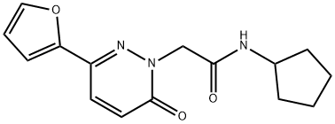 N-cyclopentyl-2-[3-(furan-2-yl)-6-oxopyridazin-1(6H)-yl]acetamide Struktur