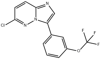 IMIDAZO[1,2-B]PYRIDAZINE, 6-CHLORO-3-[3-(TRIFLUOROMETHOXY)PHENYL]- Struktur