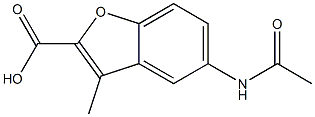 5-乙酰氨基-3-甲基苯并呋喃-2-羧酸,929339-17-3,结构式