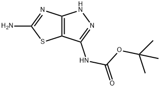 (5-Amino-1H-pyrazolo[3,4-d]thiazol-3-yl)-carbamic acid tert-butyl ester Struktur