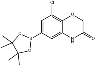 3-氧代-8-氯-3,4-二氢-2H-苯并[B][1,4]噁嗪-6-硼酸频哪醇酯, 943994-43-2, 结构式