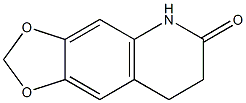 3,4-二氢-6,7-(亚甲基双氧)-2(1H)-喹啉酮 结构式