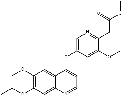 Methyl 2-(5-((7-ethoxy-6-methoxyquinolin-4-yl)oxy)-3-methoxypyridin-2-yl)acetate|