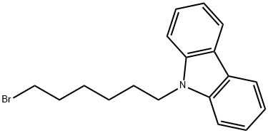 9-(6-ブロモヘキシル)-9H-カルバゾール 化学構造式