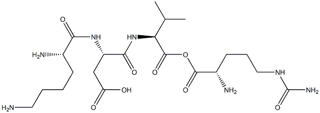 L-赖氨酰-L-ALPHA-天冬氨酰-L-缬氨酰-N5-(氨基羰基)-L-鸟氨酸,951775-32-9,结构式