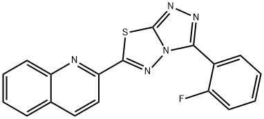2-[3-(2-fluorophenyl)[1,2,4]triazolo[3,4-b][1,3,4]thiadiazol-6-yl]quinoline Structure
