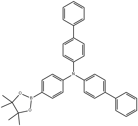N,N-ジ(4-ビフェニルイル)-4-(4,4,5,5-テトラメチル-1,3,2-ジオキサボロラン-2-イル)アニリン 化学構造式