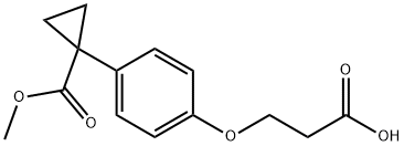 1-[4-(2-carboxy-ethoxy)-phenyl]-cyclopropanecarboxylic acid methyl ester Struktur