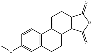 7-METHOXY-1,3,3A,3B,4,5,11,11A-OCTAHYDROPHENANTHRO(1,2-C)FURAN-1,3-DIONE Struktur