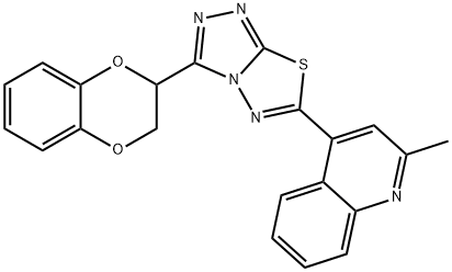 4-[3-(2,3-dihydro-1,4-benzodioxin-2-yl)[1,2,4]triazolo[3,4-b][1,3,4]thiadiazol-6-yl]-2-methylquinoline Structure