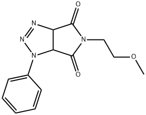 5-(2-methoxyethyl)-1-phenyl-3a,6a-dihydropyrrolo[3,4-d][1,2,3]triazole-4,6(1H,5H)-dione Struktur