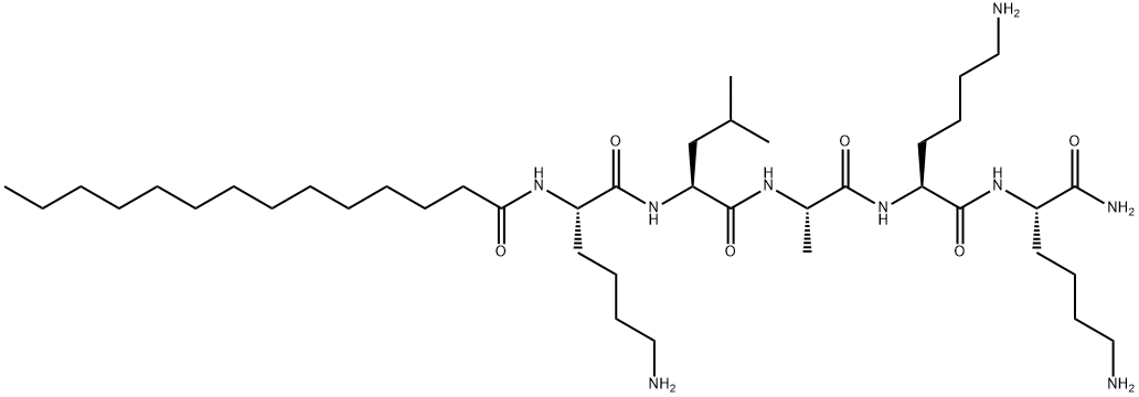 肉蔻酰五胜肽-17 结构式