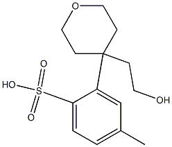 2-(4-(2-hydroxyethyl)-tetrahydro-2H-pyran-4-yl)-4-methylbenzenesulfonic acid Structure