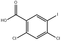2,4-dichloro-5-iodobenzoic acid Struktur