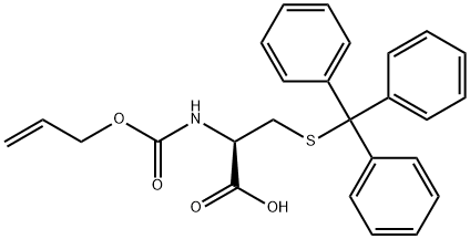 N-[(2-丙烯基氧基)羰基]-S-(三苯基甲基)-L-半胱氨酸, 96865-72-4, 结构式