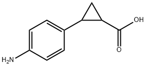 2-(4-aminophenyl)cyclopropanecarboxylic acid Struktur