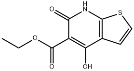 4-羟基-6-氧代-6,7-二氢噻吩并[2,3-B]吡啶-5-羧酸乙酯 结构式