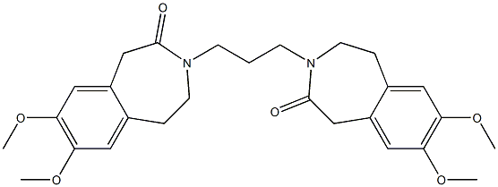 3,3'-(propane-1,3-diyl)bis(7,8-dimethoxy-1,3,4,5-tetrahydro-2H-benzo[d]azepin-2-one) Struktur