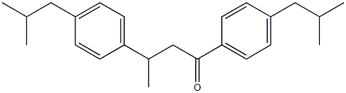 1,3-bis(4-isobutylphenyl)butan-1-one Struktur