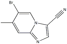 6-Bromo-7-methyl-imidazo[1,2-a]pyridine-3-carbonitrile Struktur