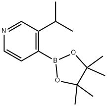3-Isopropylpyridine-4-boronic acid pinacol ester 化学構造式