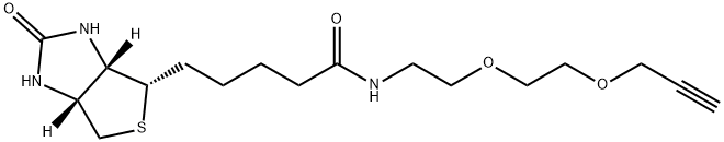 5-((3aS,4S,6aR)-2-Oxohexahydro-1H-thieno[3,4-d]imidazol-4-yl)-N-(2-(2-(prop-2-yn-1-yloxy)ethoxy)ethyl)pentanamide Structure