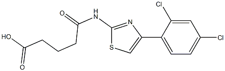 5-((4-(2,4-dichlorophenyl)thiazol-2-yl)amino)-5-oxopentanoic acid Struktur