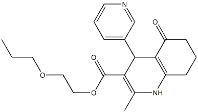 2-propoxyethyl 2-methyl-5-oxo-4-(pyridin-3-yl)-1,4,5,6,7,8-hexahydroquinoline-3-carboxylate
