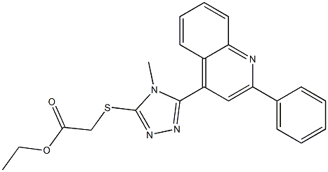 ethyl 2-((4-methyl-5-(2-phenylquinolin-4-yl)-4H-1,2,4-triazol-3-yl)thio)acetate
