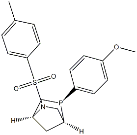 (1S,4S,5R)-5-(4-methoxyphenyl)-2-tosyl-2-aza-5-phosphabicyclo[2.2.1]heptane Struktur