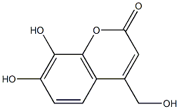 4-羟甲基-7,8-二羟基香豆素, , 结构式