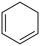 シクロヘキサジエン (1,3-, 1,4-混合物) (4-10%ベンゼン含む) 化学構造式