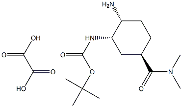 tert-butyl ((1S,2R,5R)-2-amino-5-(dimethylcarbamoyl)cyclohexyl)carbamate oxalate Struktur