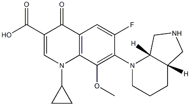 1-cyclopropyl-6-fluoro-8-methoxy-7-((4aS,7aS)-octahydro-1H-pyrrolo[3,4-b]pyridin-1-yl)-4-oxo-1,4-dihydroquinoline-3-carboxylic acid