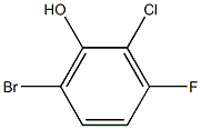 2-氯-3-氟-6-溴苯酚, , 结构式