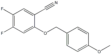 4,5-Difluoro-2-(4-methoxy-benzyloxy)-benzonitrile Struktur