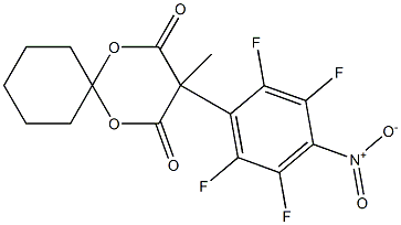 3-Methyl-3-(2,3,5,6-tetrafluoro-4-nitrophenyl)-1,5-dioxaspiro[5.5]undecane-2,4-dione Struktur