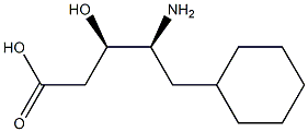 (3R,4S)-4-amino-5-cyclohexyl -3-hydroxypentanoic acid Structure