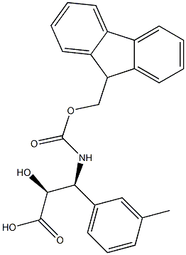 N-FMOC-(2S,3S)-3-AMINO-2-HYDROXY-3-M-TOLYL-PROPIONIC ACID, , 结构式