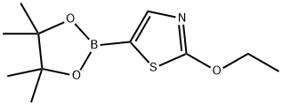 2-乙氧基-5-(4,4,5,5-四甲基-1,3,2-二氧硼杂环戊烷-2-基)噻唑, 2096338-64-4, 结构式