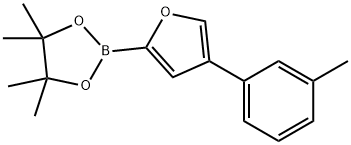 4-(3-Tolyl)furan-2-boronic acid pinacol ester Structure