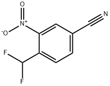 4-(二氟甲基)-3-硝基苯甲腈 结构式