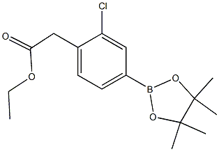 ETHYL 2-(2-CHLORO-4-(4,4,5,5-TETRAMETHYL-1,3,2-DIOXABOROLAN-2-YL)PHENYL)ACETATE,1648864-50-9,结构式