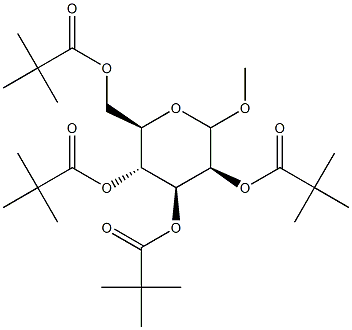 Methyl 2,3,4,6-Tetra-O-pivaloyl-D-mannopyranoside Struktur
