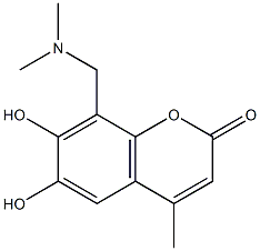 4-甲基-8-二甲基氨基甲基秦皮乙素,,结构式