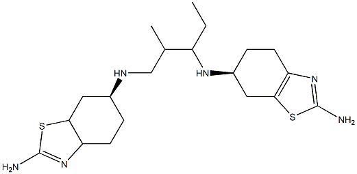 (6S)-N6-(1-(((6S)-2-amino-3a,4,5,6,7,7a-hexahydrobenzo[d]thiazol-6-yl)amino)-2-methylpentan-3-yl)-4,5,6,7-tetrahydrobenzo[d]thiazole-2,6-diamine Structure